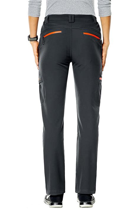 Nonwe Women's Outdoor Water-Resistant Fleece Lined Hiking Cargo Snow Pants - Fifth Degree