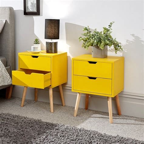 Nyma Bedside Table | Wooden bedside cabinets, Bedside cabinet, Flat pack furniture