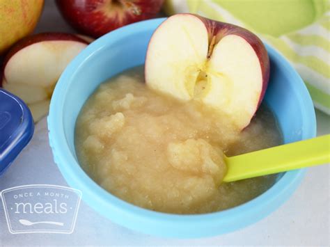 Baby Food Apple Puree Recipe (4+ months) | Once A Month Meals