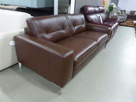 NATUZZI EDITIONS HIGHPOINT ITALIAN LEATHER SOFA BED - BROWN | Furnimax ...