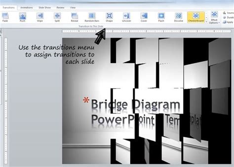 Adding animated transitions to PowerPoint slides