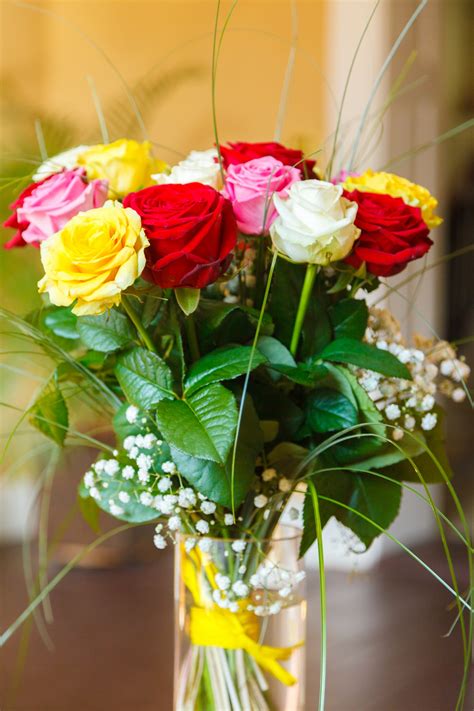 Colorful Roses Bouquet Free Stock Photo - Public Domain Pictures