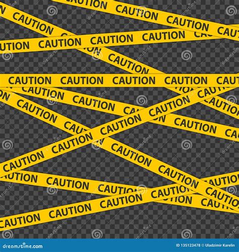 Caution Tape. Template For Texts And Picture. Caution Tape On Transparent Background. Vector ...