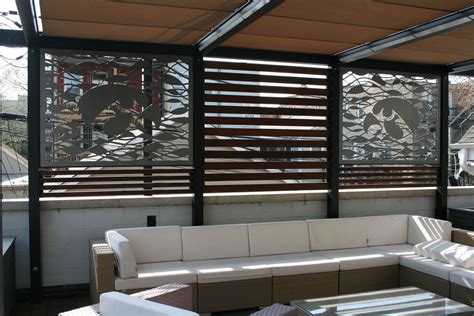Hand Crafted Outdoor Metal Privacy Screens For Chicago Rooftop by Aesthetic Metals, Inc ...