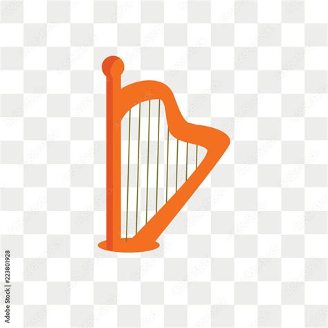 Harp vector icon isolated on transparent background, Harp logo design Stock Vector | Adobe Stock