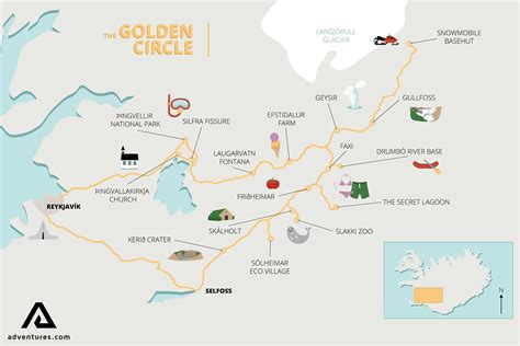 Iceland Golden Circle Tour Map - Hiking In Map