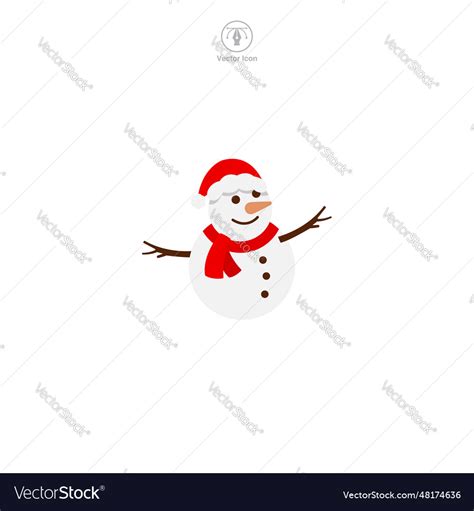 Snowman icon symbol isolated on white background Vector Image