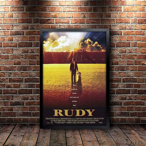 Rudy Movie Poster Framed and Ready to Hang. - Etsy