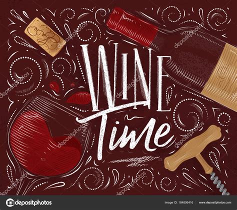 Poster wine time red Stock Vector Image by ©anna42f #184806416