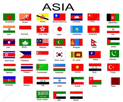 Asian Countries Flags