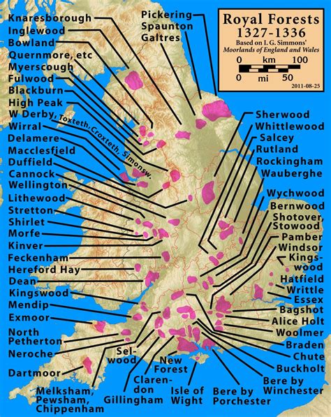 Royal Forests of England, 1327-1336. - Maps on the Web