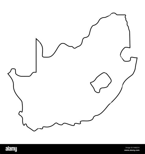 map of South Africa - outline. Silhouette of South Africa map ...