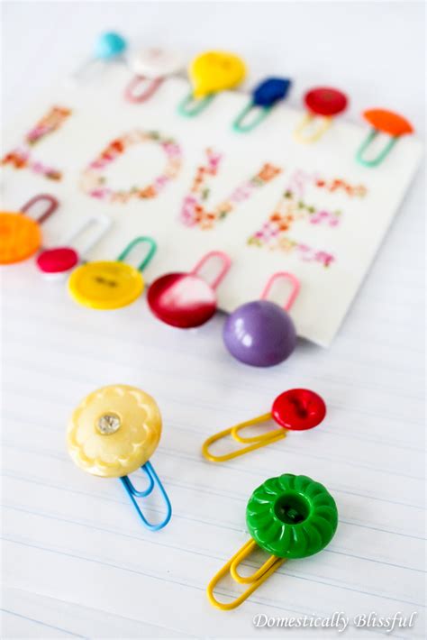 Button Bookmarks for Kids