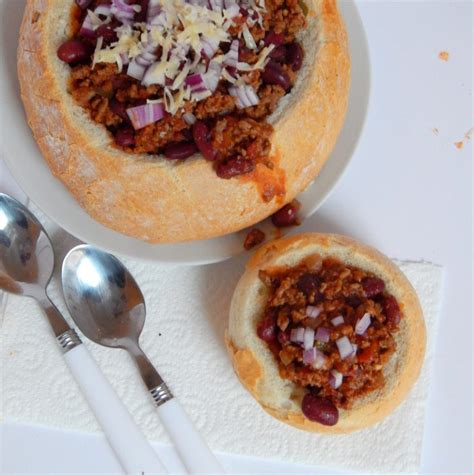 Chili in a Bread Bowl - Cooking is Messy