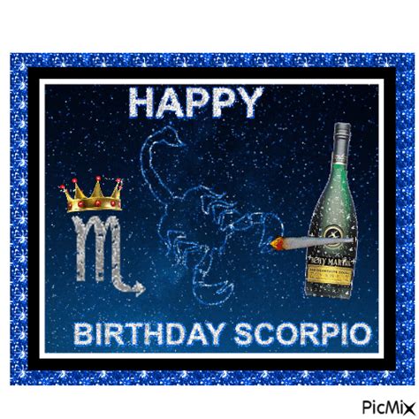 Happy birthday scorpio - Free animated GIF - PicMix