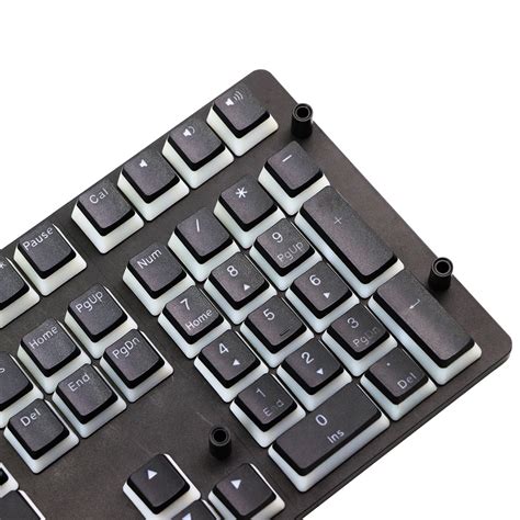 pudding pbt Doubleshot keycap Backlight Keycaps milk black For Corsair STRAFE K65 K70 Logitech ...