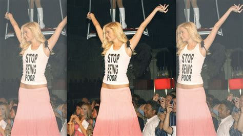 Paris Hilton Stop Being Poor Shirt - Vintage & Classic Tee