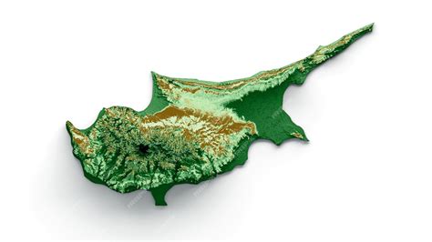 Premium Photo | Cyprus topographic map 3d realistic map color 3d ...