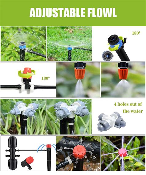 Garden Greenhouse Drip Irrigation Kit Automatic Irrigation System Plant Watering System Multiple ...