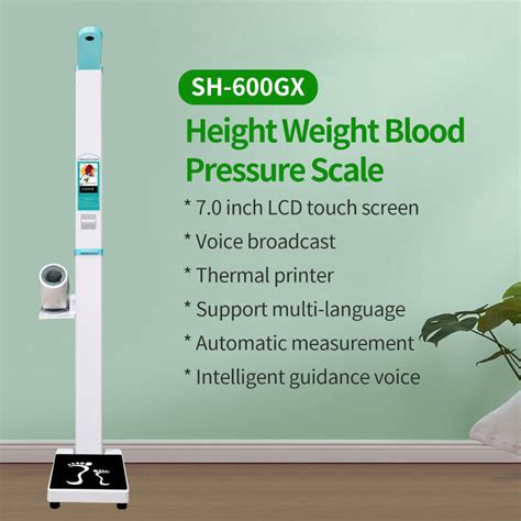 BMI Weighing Scale With Height Measurement Blood Pressure Testing AC110V