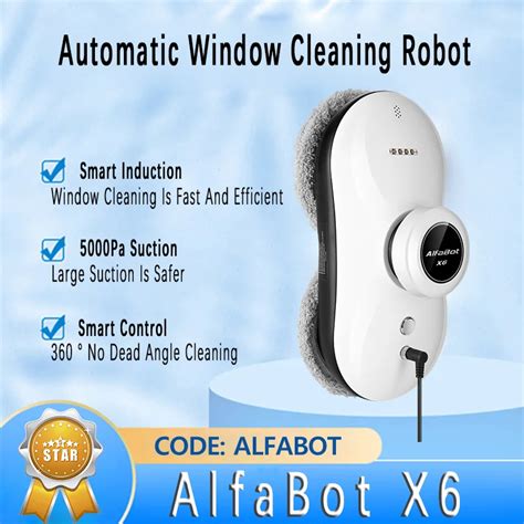 AlfaBot Window Cleaning Robot With Dual Water Spray, 60% OFF