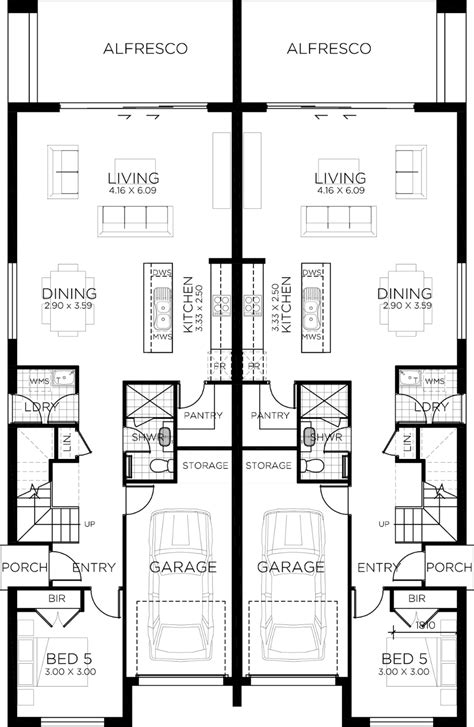 Modern House Plans, Modern House Design, Rawson Homes, Duplex Floor Plans, Duplex Design, 4 ...