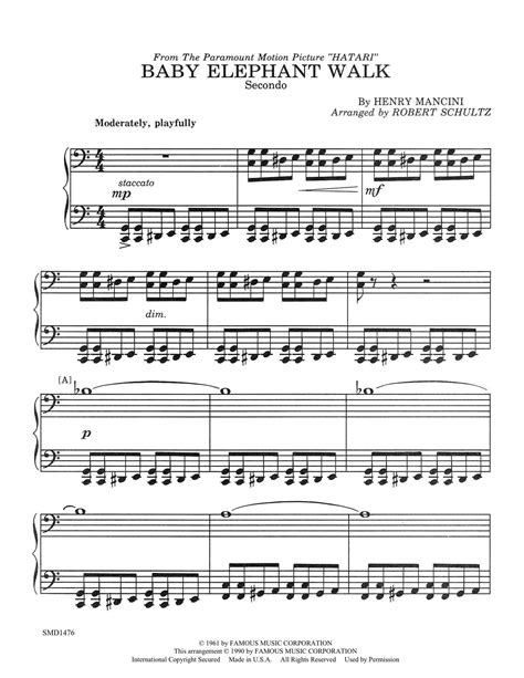 Baby Elephant Walk (Elem Duet) | Schultz Music Publications