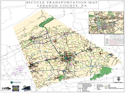 Lebanon County Bicycle Map - Gibson-Thomas Engineering