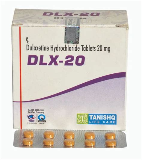 Duloxetine Hydrochloride Tablet 20 mg, Packaging Type: Box at Rs 47.90/pack in Ahmedabad