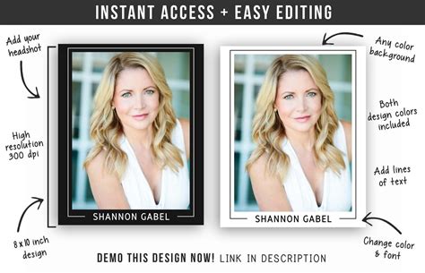 Headshot Template Photoshop