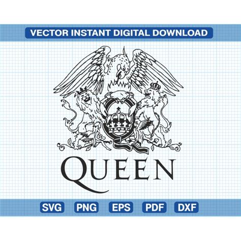 Queen logo svg, vector, Silhouette, Cricut, cameo