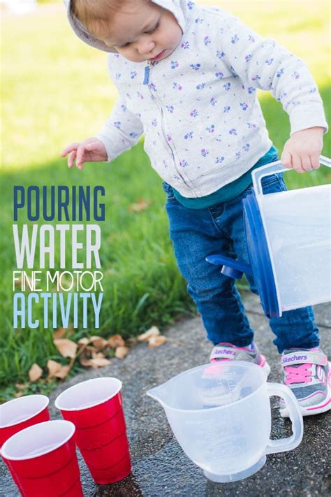 Pouring Water: A Toddler Busy Activity (And Life Skill to Learn)