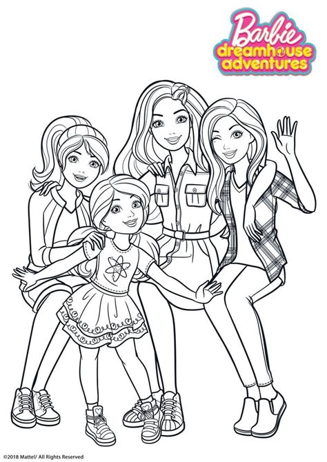 Barbie, Chelsea, Stacie et Skipper in 2021 | Disney coloring pages, Barbie drawing, Barbie ...