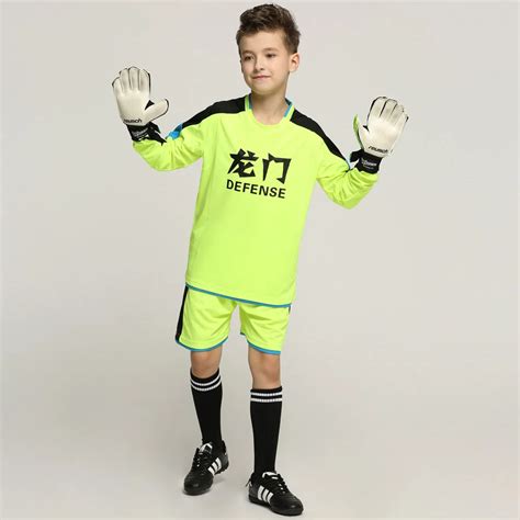 Kids Football Jerseys Soccer Sets GoalKeeper Training Team Uniform Futbol Training Protection ...