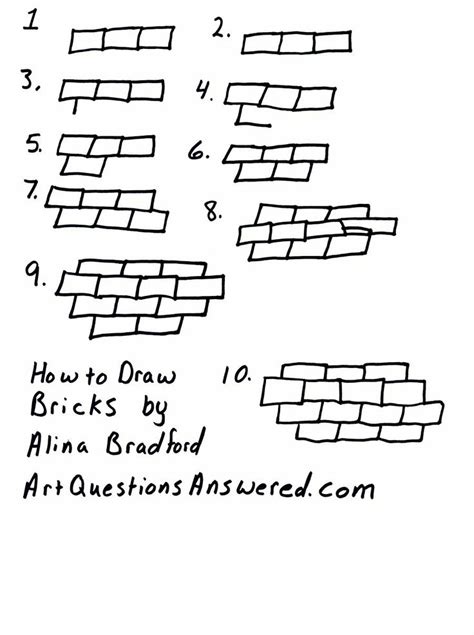 how to draw bricks - Art Questions Answered | Draw bricks, Brick wall drawing, Brick art