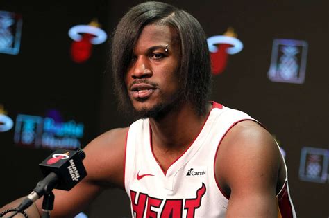 NBA's Jimmy Butler Debuts Hilarious New Look For Miami Heat Media Day - DMARGE