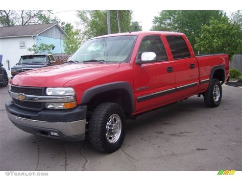 2001 Victory Red Chevrolet Silverado 2500HD LT Crew Cab #65116820 | GTCarLot.com - Car Color ...