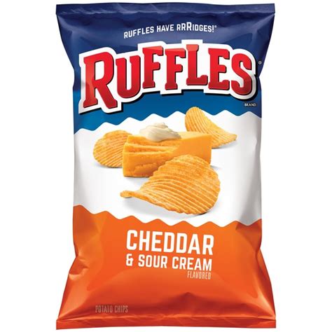 Ruffles Cheddar & Sour Cream Flavored Potato Chips (7.75 oz) - Instacart