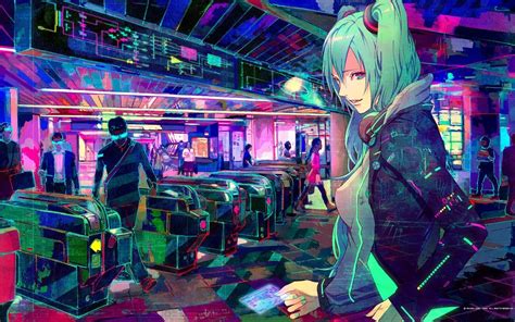 Anime Cyberpunk Neon Wallpapers - Wallpaper Cave