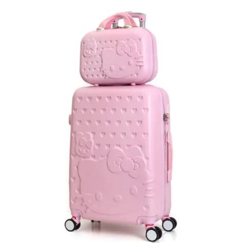 TRAVEL TALE ABS women pink 28" trolley luggage bag 20" spinner hello kitty carry on travel ...