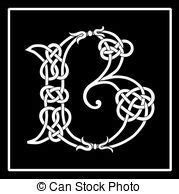 Celtic Knot-work Capital Letter B - Vector of a Celtic... | Celtic alphabet, Celtic knot, Celtic ...