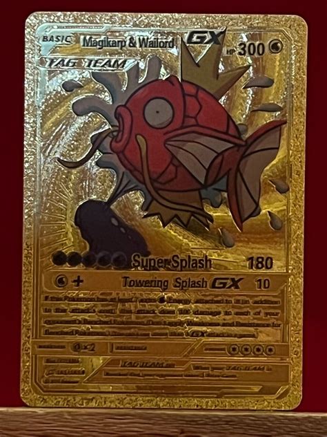 POKEMON GOLD FOIL CARD MAGIKARP & WAILORD GX HP300 RARE MINT Values - MAVIN