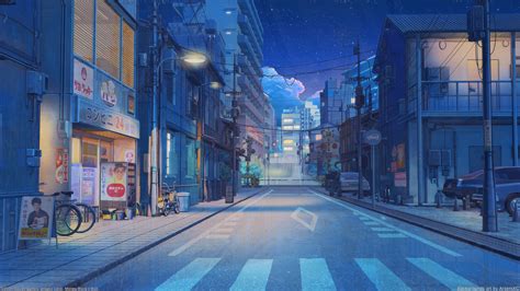 Anime City Night Wallpapers - Wallpaper Cave