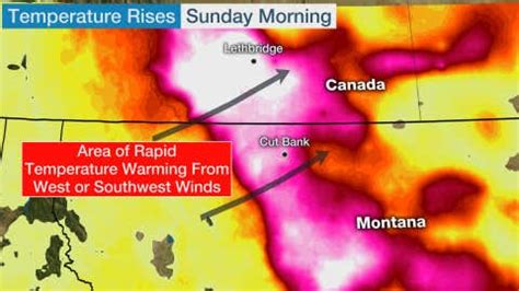 Chinook Winds Cause Temperature in a Montana Town to Rise Nearly 30 ...