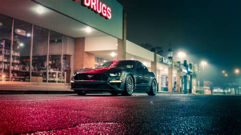 Ford Mustang Wallpaper 4K, Night, City lights, #7313