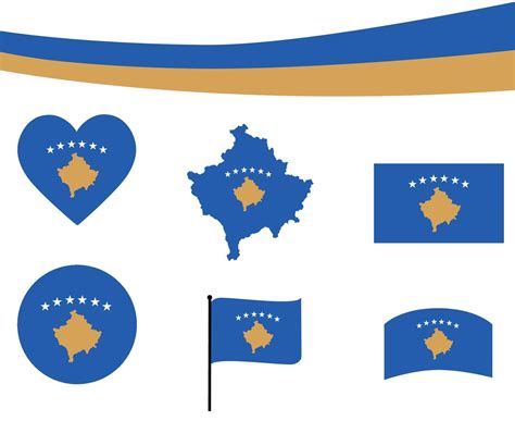 Kosovo Flag Map Ribbon And Heart Icons Vector Abstract Design 3068960 Vector Art at Vecteezy
