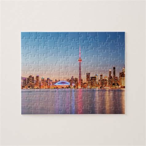 Toronto Skyline at Sunset Jigsaw Puzzle | Zazzle.com