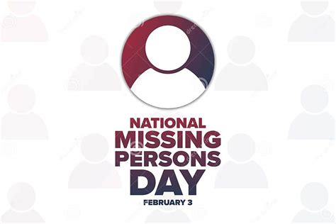 National Missing Persons Day. February 3. Holiday Concept Stock Vector ...