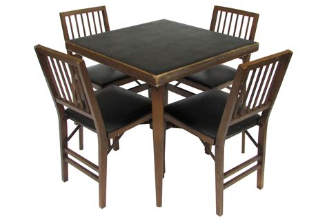Padded Card Table And Chairs - Amazon Com Flash Furniture 5 Piece Black Folding Card Table And ...