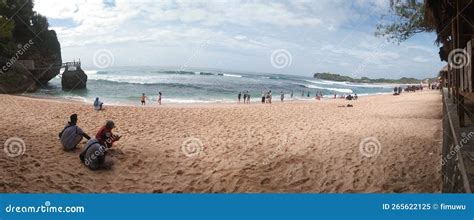 One of the Beaches in Yogyakarta - Indonesia Editorial Image - Image of indonesia, beaches ...